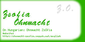 zsofia ohnmacht business card
