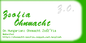 zsofia ohnmacht business card
